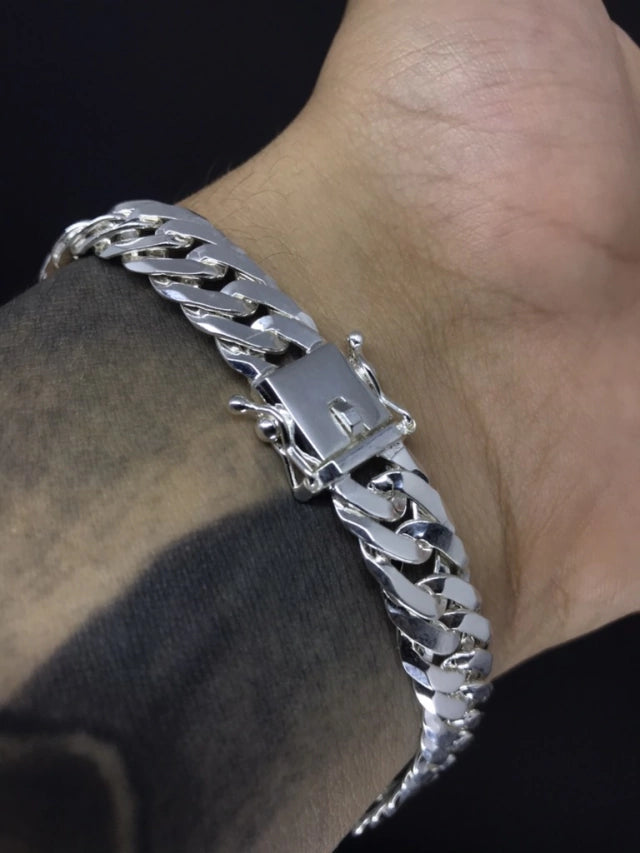 Pulseira elo duplo 10mm - PRATA 925