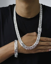 Conjunto Elo Duplo 15mm 70cm - PRATA 925