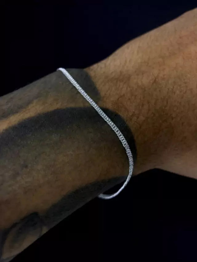 Pulseira elo duplo 2mm - PRATA 925