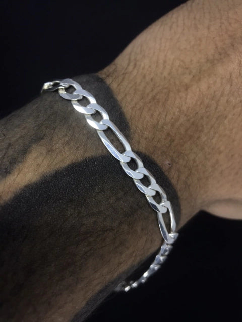 pulseira 3x1 7mm - PRATA 925