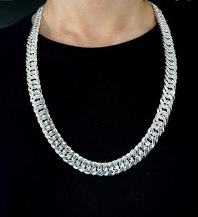 Corrente Elo Duplo 15mm - PRATA 925