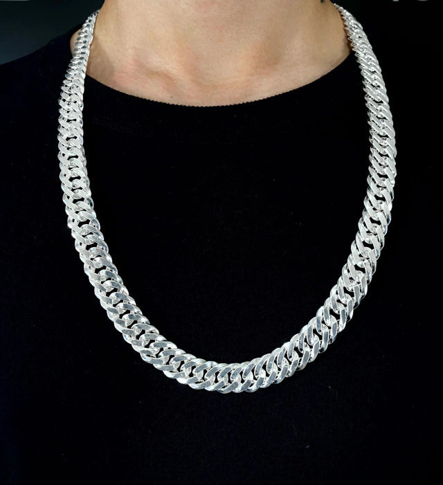 Corrente Elo Duplo 15mm - PRATA 925