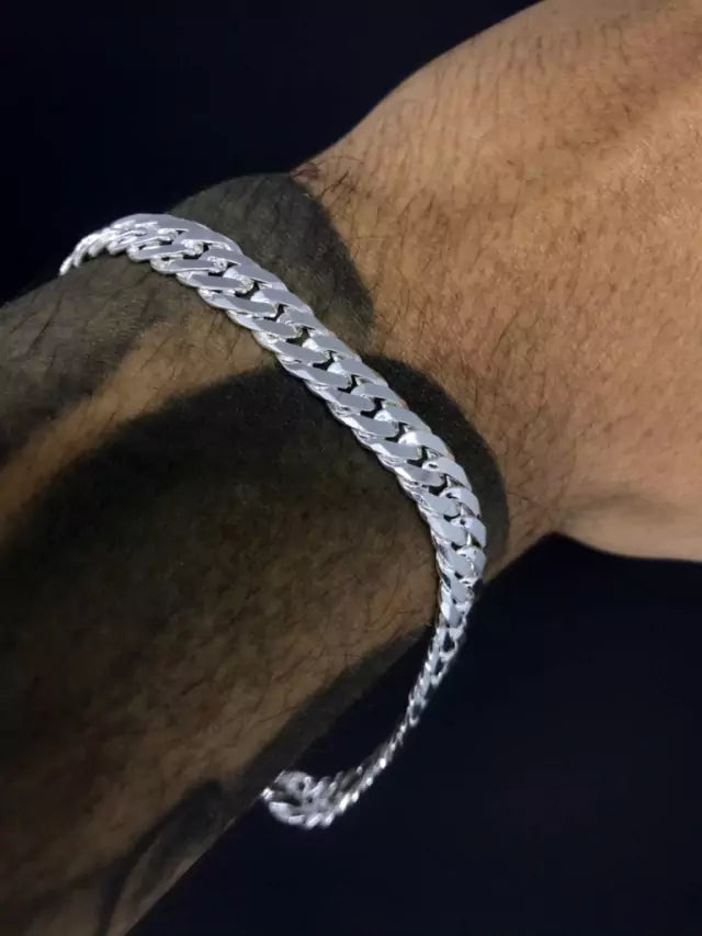 Pulseira elo duplo 8mm - PRATA 925