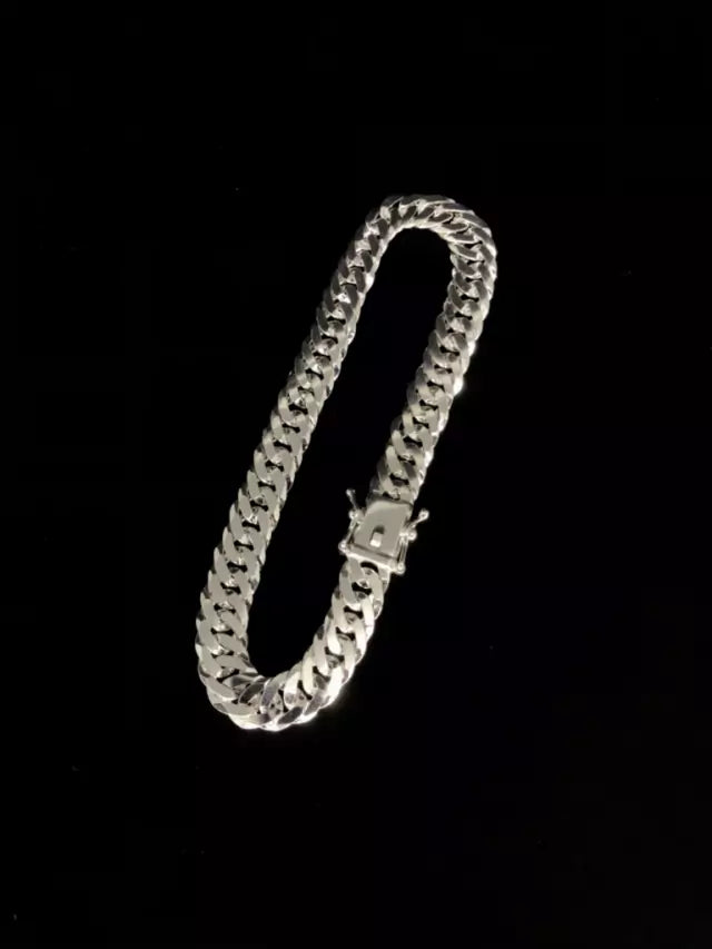 Pulseira elo duplo 8mm - PRATA 925