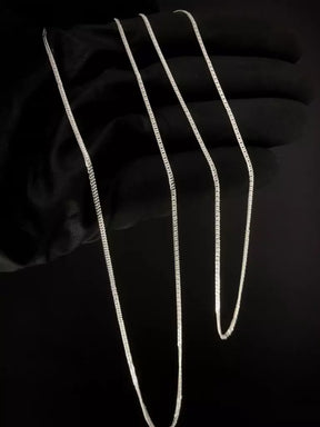 Corrente elo duplo 2mm 70cm - PRATA 925