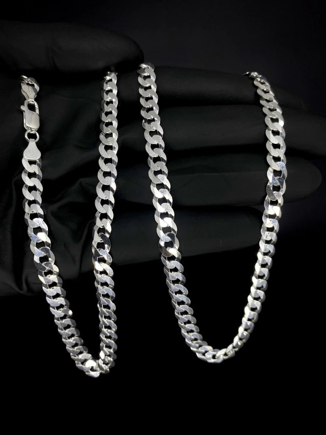 Corrente 1x1 grumet 7mm 70cm - PRATA 925