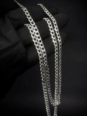 Corrente 1x1 grumet 4mm 70cm - PRATA 925