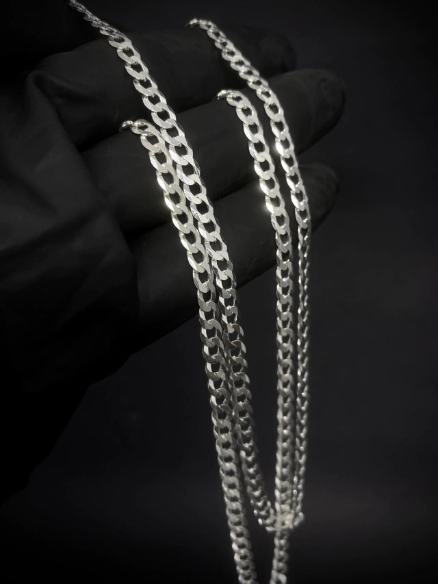 Corrente 1x1 grumet 4mm 70cm - PRATA 925