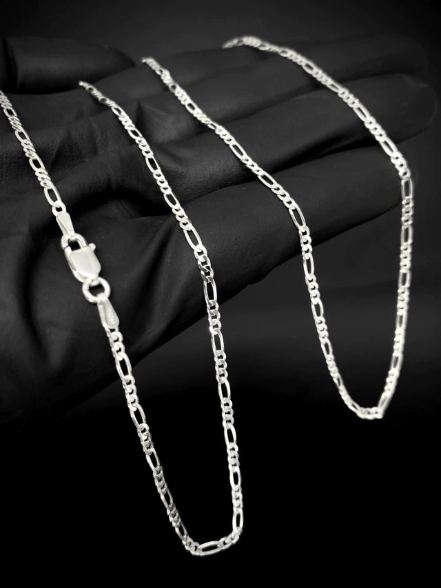 Corrente 3x1 2mm 70cm + limpa pratas  - PRATA 925