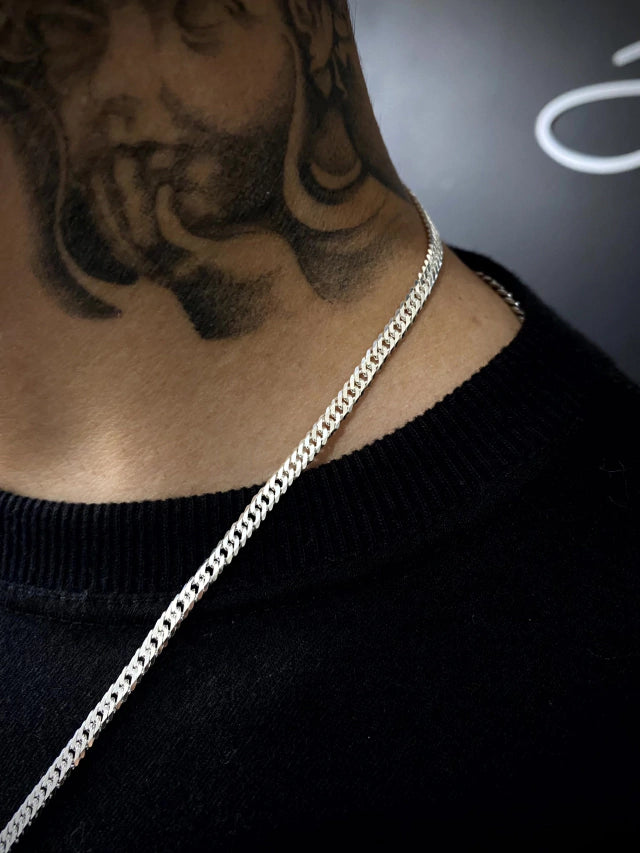 Conjunto Elo Duplo 4mm - PRATA 925