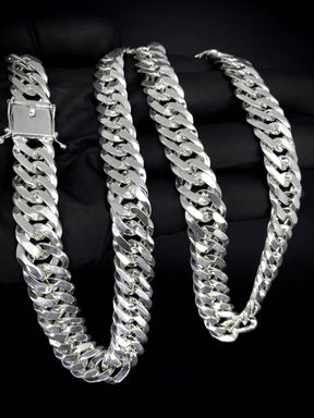 Corrente Elo Duplo 15mm - PRATA 925