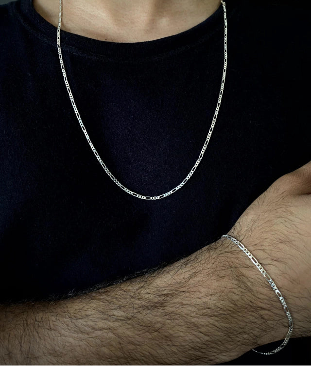 Conjunto 3x1 2mm- PRATA 925