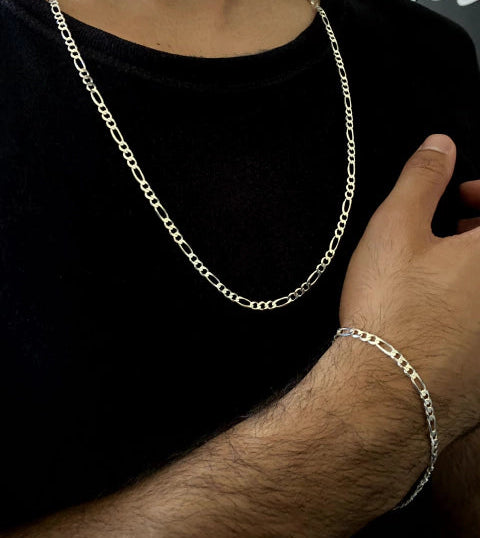 Conjunto 3x1 4mm - PRATA 925