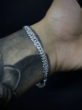 Pulseira Elo Duplo 7mm  - PRATA 925