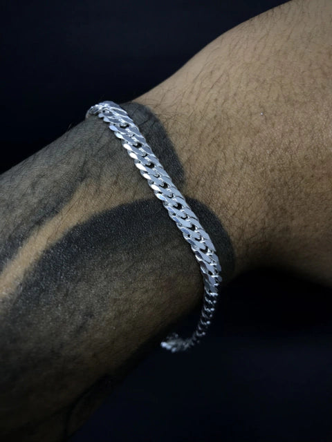 Pulseira Elo Duplo 7mm  - PRATA 925