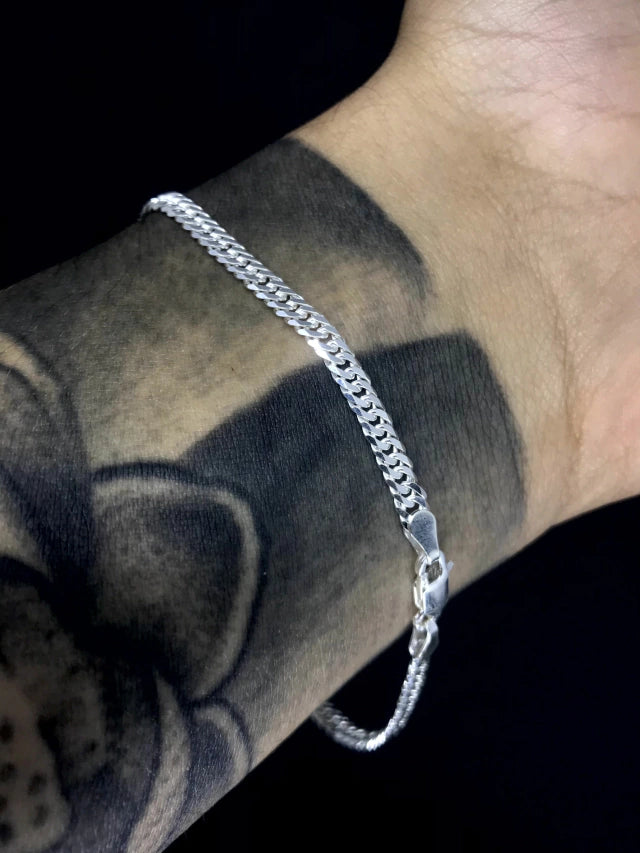 Pulseira Elo Duplo 4mm - PRATA 925