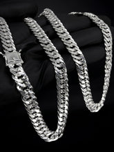 Corrente elo duplo 10mm 70cm - PRATA 925